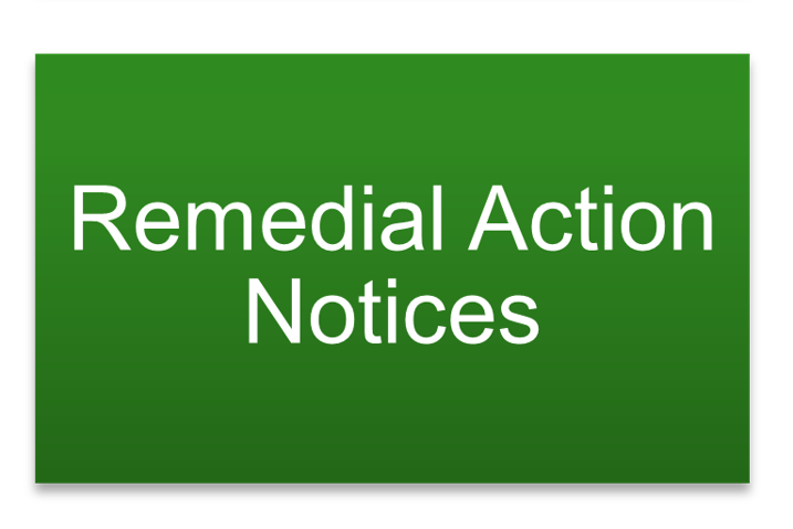 Remedial Action Notices